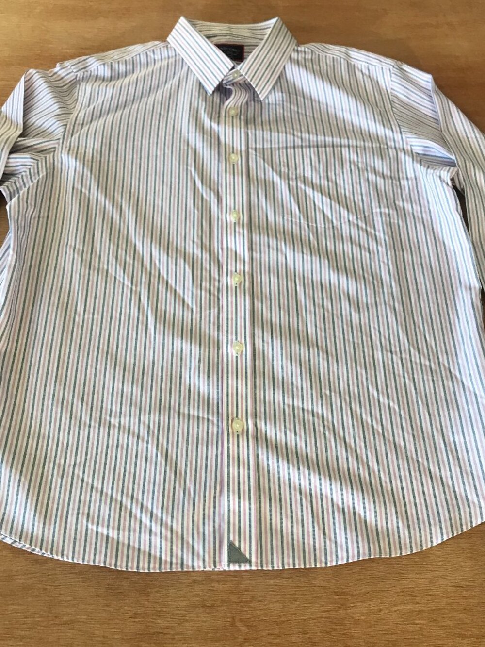 Untuckit Slim Fit Wrinkle Free Shirt Men XL Gray Striped Button Up Pocket 19985